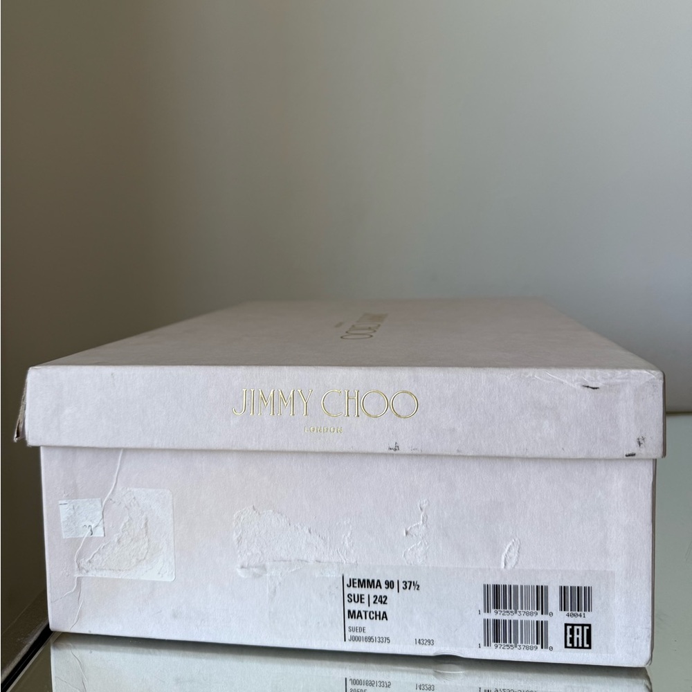 New JIMMY CHOO Jemma 90 embellished suede sandals $1,125 37.5 - Picture 14 of 14